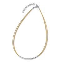 Load image into Gallery viewer, Sterling Silver Gold-plated Rho-plated Bar w/ 2in Necklace
