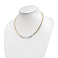 Load image into Gallery viewer, Sterling Silver Gold-plated Rho-plated Bar w/ 2in Necklace
