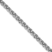 Load image into Gallery viewer, Sterling Silver Rhodium-plated w/ .5in ext Byzantine Bracelet
