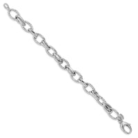 Load image into Gallery viewer, Sterling Silver Rhodium-plated D/C Polished w/ .5in ext. Bracelet
