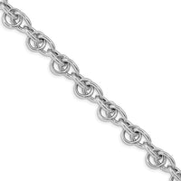 Load image into Gallery viewer, Sterling Silver Rhodium-plated Polished Fancy Link Bracelet
