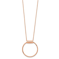 Load image into Gallery viewer, Sterling Silver RH-plat Rose-tone Polish w/1in ext Necklace
