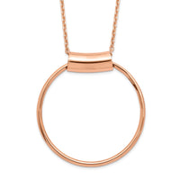Load image into Gallery viewer, Sterling Silver RH-plat Rose-tone Polish w/1in ext Necklace
