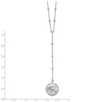 Load image into Gallery viewer, Sterling Silver Rhod-plated Roman Coin Y-drop w/in ext. Necklace
