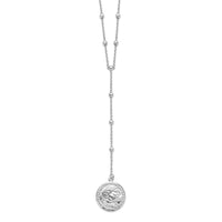 Load image into Gallery viewer, Sterling Silver Rhod-plated Roman Coin Y-drop w/in ext. Necklace
