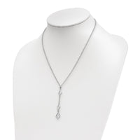 Load image into Gallery viewer, Sterling Silver Rhodium-plated Adj. w/ 1.5in ext. Necklace
