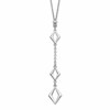 Sterling Silver Rhodium-plated Adj. w/ 1.5in ext. Necklace