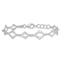 Load image into Gallery viewer, Sterling Silver Rhodium-plated Polished w/ .75in ext Bracelet
