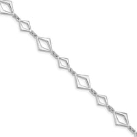 Load image into Gallery viewer, Sterling Silver Rhodium-plated Polished w/ .75in ext Bracelet
