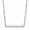 Sterling Silver Rhodium-plated Polished w/ 1.25in ext. Necklace