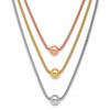 Sterling Silver Rose & Yellow Gold-plated w/ 2in ext. Necklace