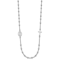 Load image into Gallery viewer, Sterling Silver Rhod-pl Cross and Miraculous Medal Necklace
