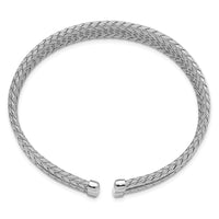 Load image into Gallery viewer, Sterling Silver RH-plated Polished Flexible Cuff
