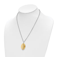 Load image into Gallery viewer, Radiant Essence SS Rhod-pl Gold-tone Brushed 2in ext. Necklace
