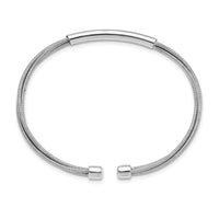 Load image into Gallery viewer, Sterling Silver Rhodium-plated Cuff Bangle
