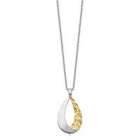 Load image into Gallery viewer, Sterling Silver RH-plate Gold-plate D/C 18in Plus 1in ext Necklace
