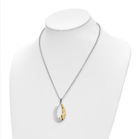Load image into Gallery viewer, Sterling Silver RH-plate Gold-plate D/C 18in Plus 1in ext Necklace
