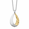 Sterling Silver RH-plate Gold-plate D/C 18in Plus 1in ext Necklace