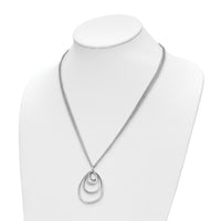 Load image into Gallery viewer, Sterling Silver Rhodium-plated Multi-strand w/ 2in Necklace
