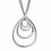 Sterling Silver Rhodium-plated Multi-strand w/ 2in Necklace