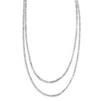 Load image into Gallery viewer, Sterling Silver Rhodium-plated Multi-strand w/ 2in Ext. Necklace
