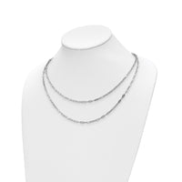 Load image into Gallery viewer, Sterling Silver Rhodium-plated Multi-strand w/ 2in Ext. Necklace
