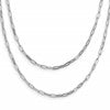 Sterling Silver Rhodium-plated Multi-strand w/ 2in Ext. Necklace