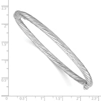 Load image into Gallery viewer, Sterling Silver Rhodium-plated Twisted Bangle

