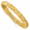 Sterling Silver Gold-tone Textured Hollow Bangle