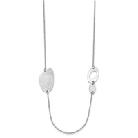 Load image into Gallery viewer, Radiant Essence Sterling Silver Rhodium-plated Brushed Necklace
