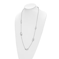 Load image into Gallery viewer, Radiant Essence Sterling Silver Rhodium-plated Brushed Necklace
