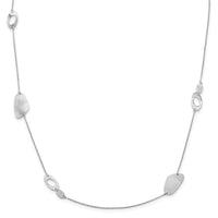 Load image into Gallery viewer, Radiant Essence Sterling Silver Rhodium-plated Brushed Necklace
