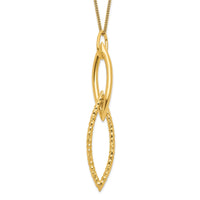 Load image into Gallery viewer, Sterling Silver Gold-plated Dia Cut with 1.5in ext. Necklace
