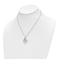 Load image into Gallery viewer, Radiant Essence SS  Rhodium-plated Brushed w/ 1.5in ext. Necklace
