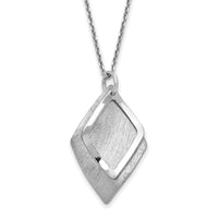 Load image into Gallery viewer, Radiant Essence SS  Rhodium-plated Brushed w/ 1.5in ext. Necklace

