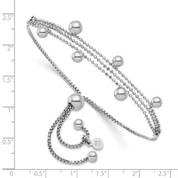 Load image into Gallery viewer, Sterling Silver Rhodium-plated Beaded Multi-strand Bolo Bracelet
