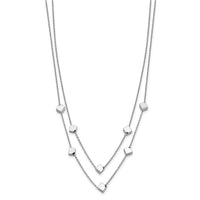 Load image into Gallery viewer, Sterling Silver Rhod-pl Multi-strand Beaded w/ 2in ext. Necklace
