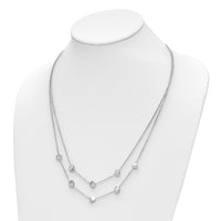 Load image into Gallery viewer, Sterling Silver Rhod-pl Multi-strand Beaded w/ 2in ext. Necklace

