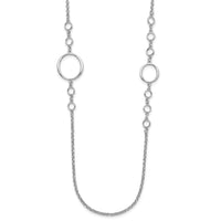 Load image into Gallery viewer, Sterling Silver Rhodium-plated Polished Necklace
