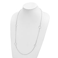 Load image into Gallery viewer, Sterling Silver Rhodium-plated Polished Necklace

