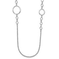 Load image into Gallery viewer, Sterling Silver Rhodium-plated Polished Necklace
