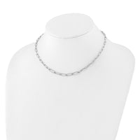 Load image into Gallery viewer, Sterling Silver RH-plated Diamond-cut with 2in. ext Link Necklace
