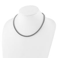 Load image into Gallery viewer, Sterling Silver RH-plated and Rose gold-plated Curb Link Necklace
