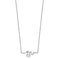 Load image into Gallery viewer, Sterling Silver RH-plt Satin / Diamond-cut with 2in. ext Necklace

