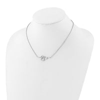 Load image into Gallery viewer, Sterling Silver RH-plt Satin / Diamond-cut with 2in. ext Necklace
