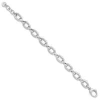 Load image into Gallery viewer, Sterling Silver RH-plate Polished with .75in ext. Link Bracelet
