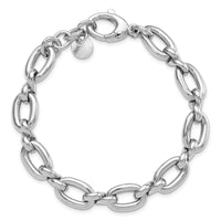 Load image into Gallery viewer, Sterling Silver RH-plate Polished with .75in ext. Link Bracelet
