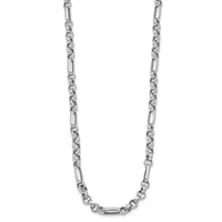 Load image into Gallery viewer, Sterling Silver Rh-plated Polished Fancy Link Necklace

