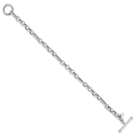 Load image into Gallery viewer, Sterling Silver Rh-plated Polished Fancy Link Bracelet
