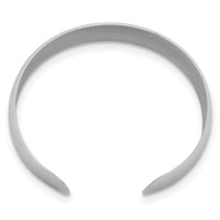 Load image into Gallery viewer, Sterling Silver Rhodium-plated Brushed Cuff Bangle
